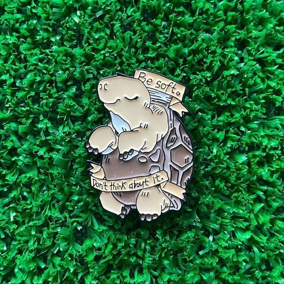 Turtle Be Soft Enamel Pin/ Brooch Lapel - Picture 2 of 6
